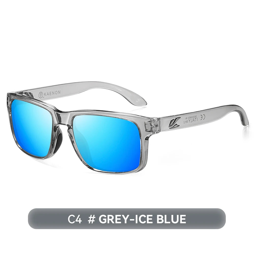 Kaenon Classic Square Polarized Unisex Medium Size Photochromic Sunglasses Grey Sunglasses