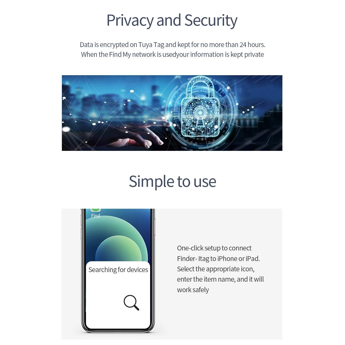 Le traceur GPS Bluetooth intelligent fonctionne avec Find My APP dispositif de rappel Anti-perte sans fil pour localisateur d'iphone clé enfants Finder