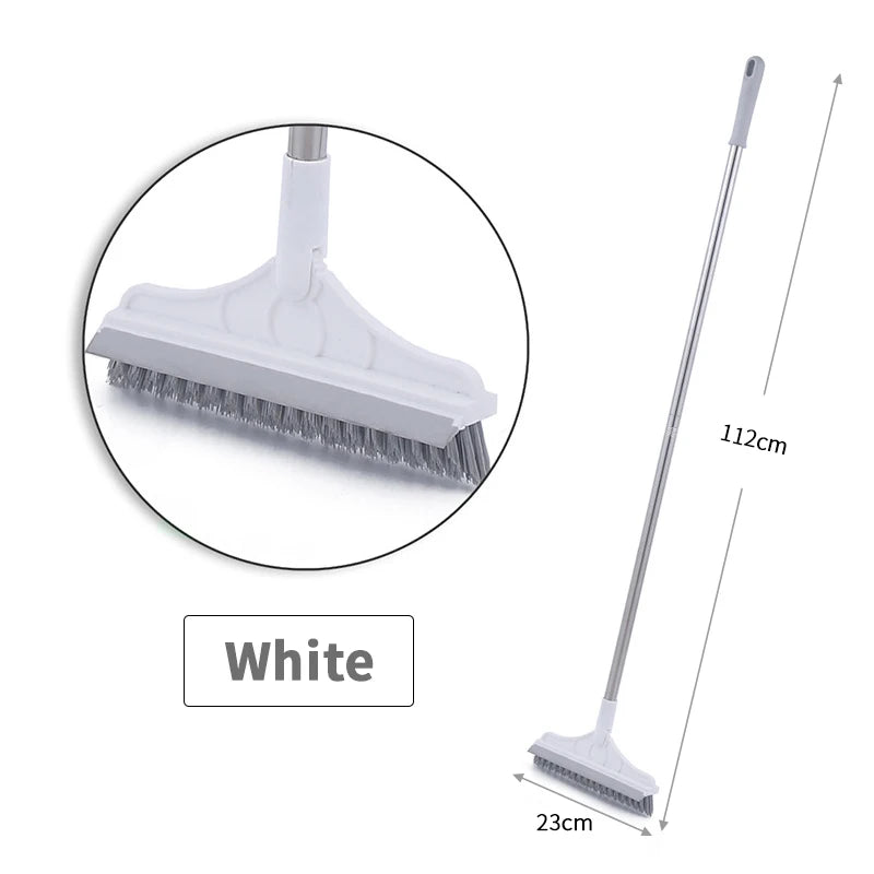 Brosse de nettoyage de sol 2 en 1, brosse de nettoyage à Long manche, essuie-glace amovible, balai magique, raclette, carrelage, outils de nettoyage de cuisine