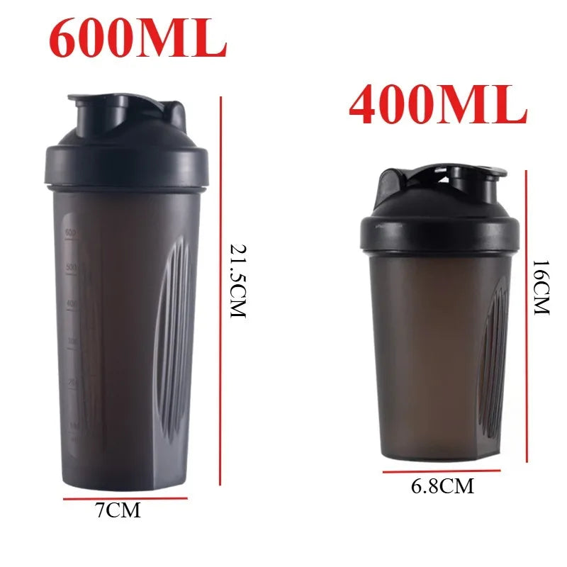 Bouteille Shaker de 600ml, bouteille en plastique Shaker de protéines de 20oz, bouteille de Fitness Portable pour les amateurs de Fitness et les athlètes