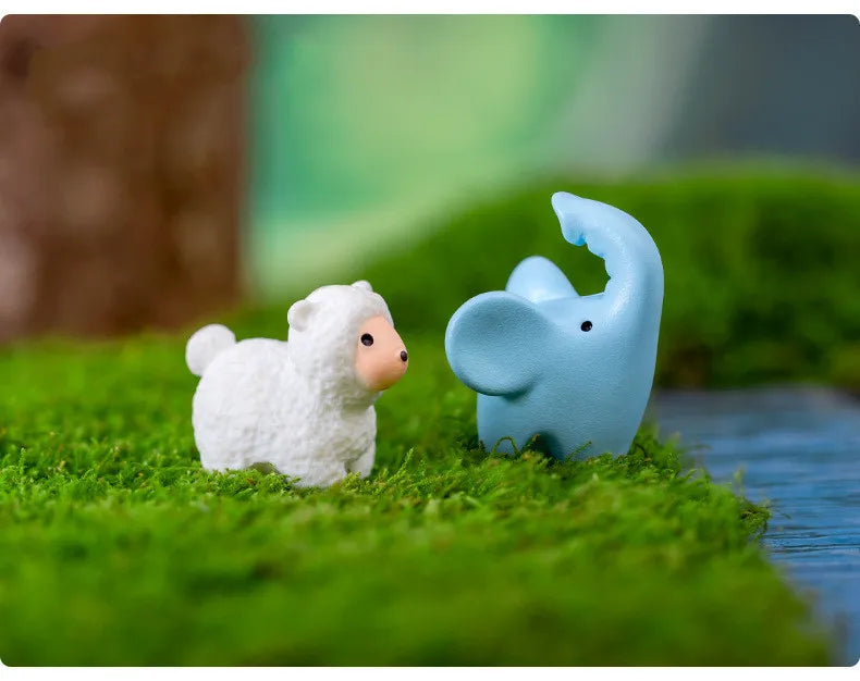17 sortes d'animaux mignons, Figurines décoratives, Micro Zoo, accessoires miniatures, Mini canards, maison de poupée, décoration de jardin féerique