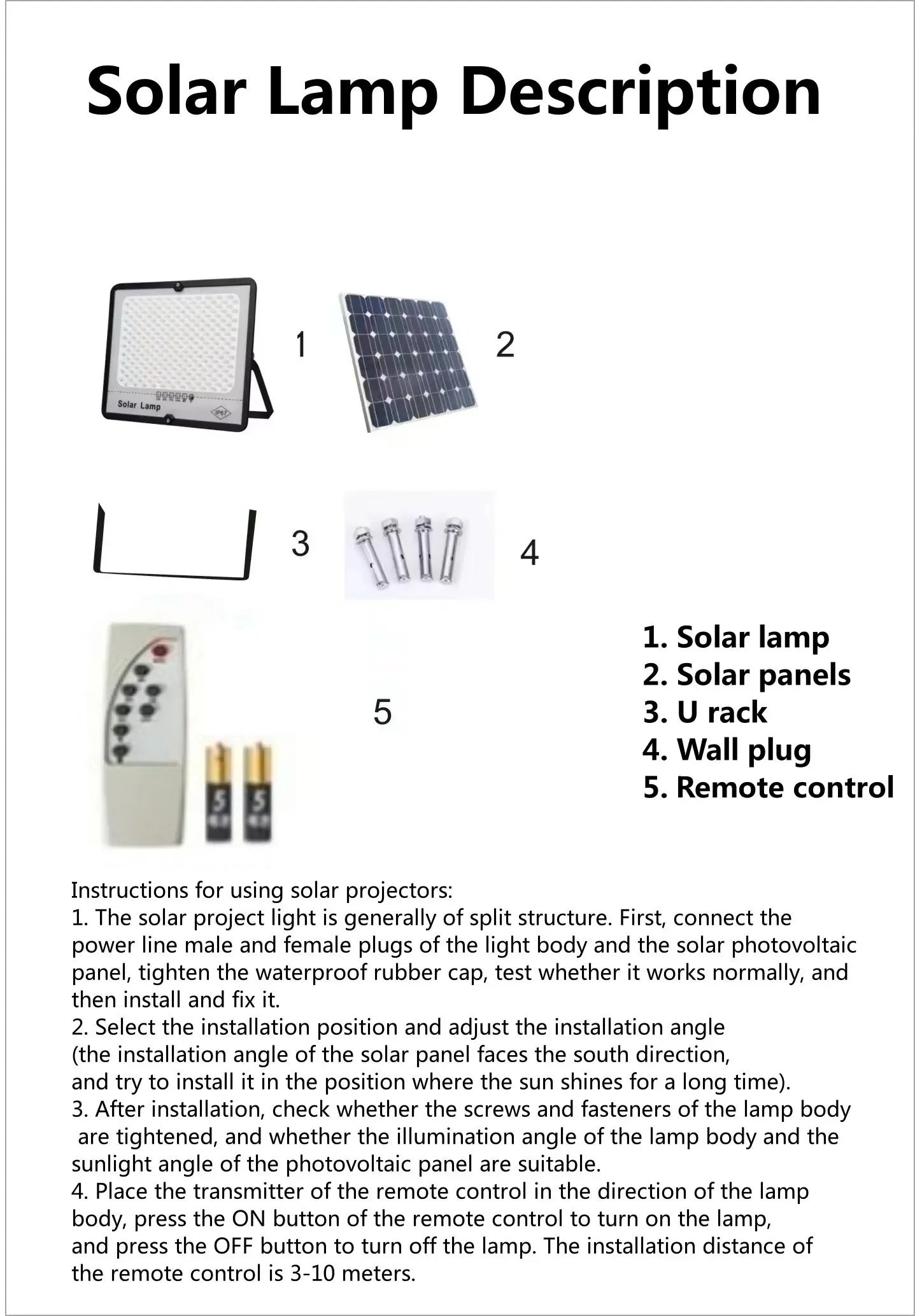 Lampes de jardin LED extérieures à énergie solaire – Spot mural étanche IP67 pour paysage, façades de construction et éclairage de secours