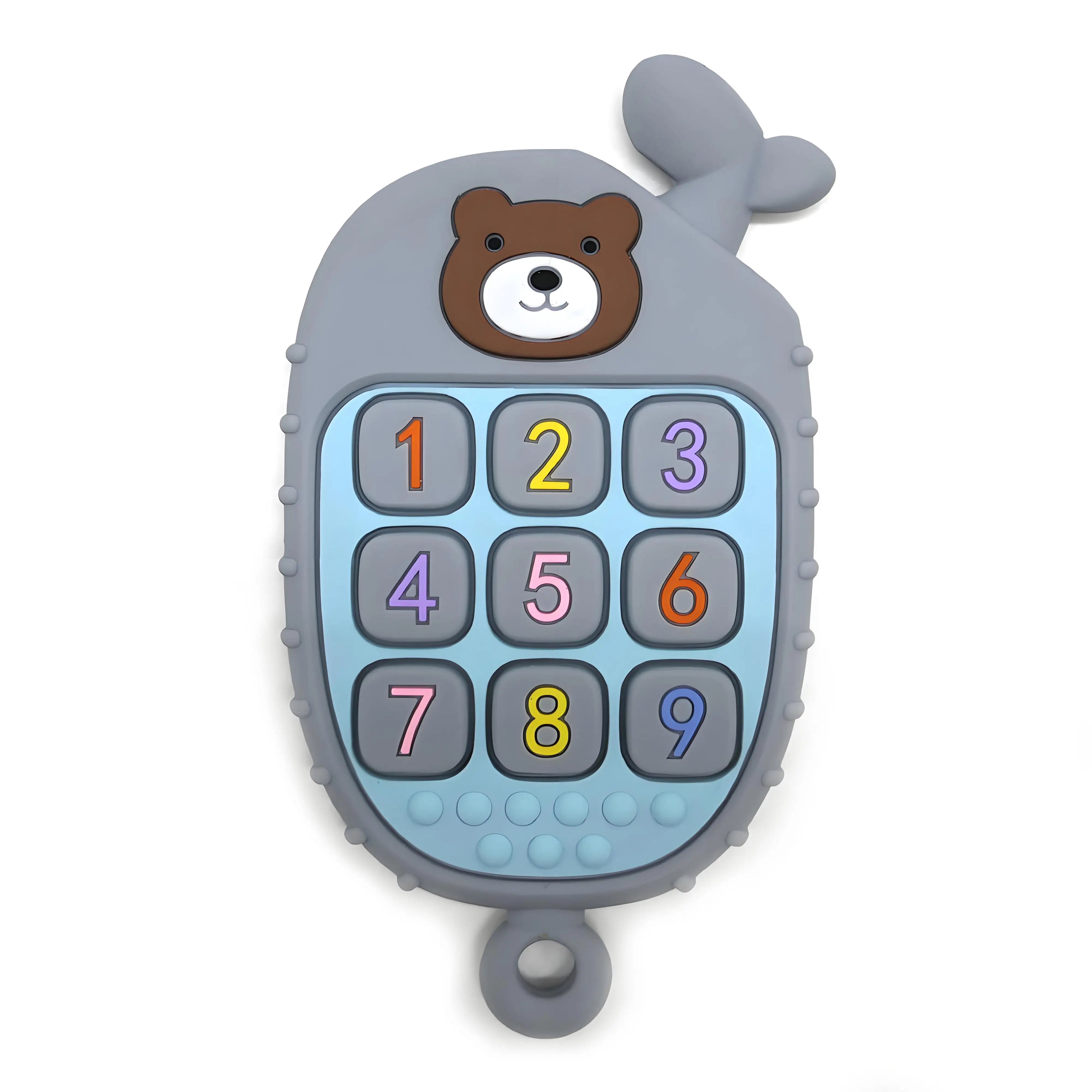 Anneau de dentition en Silicone Montessori pour bébé, jouets sensoriels avec télécommande pour tout-petits, cadeau pour garçons et filles