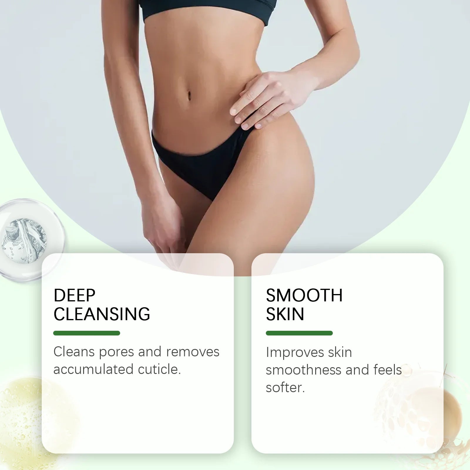 Gel gommage propre pour le corps à l'acide mandélique, exfoliant doux, dissolvant de peau morte, lissant, soins pour la peau, hydratant, nettoyage en profondeur