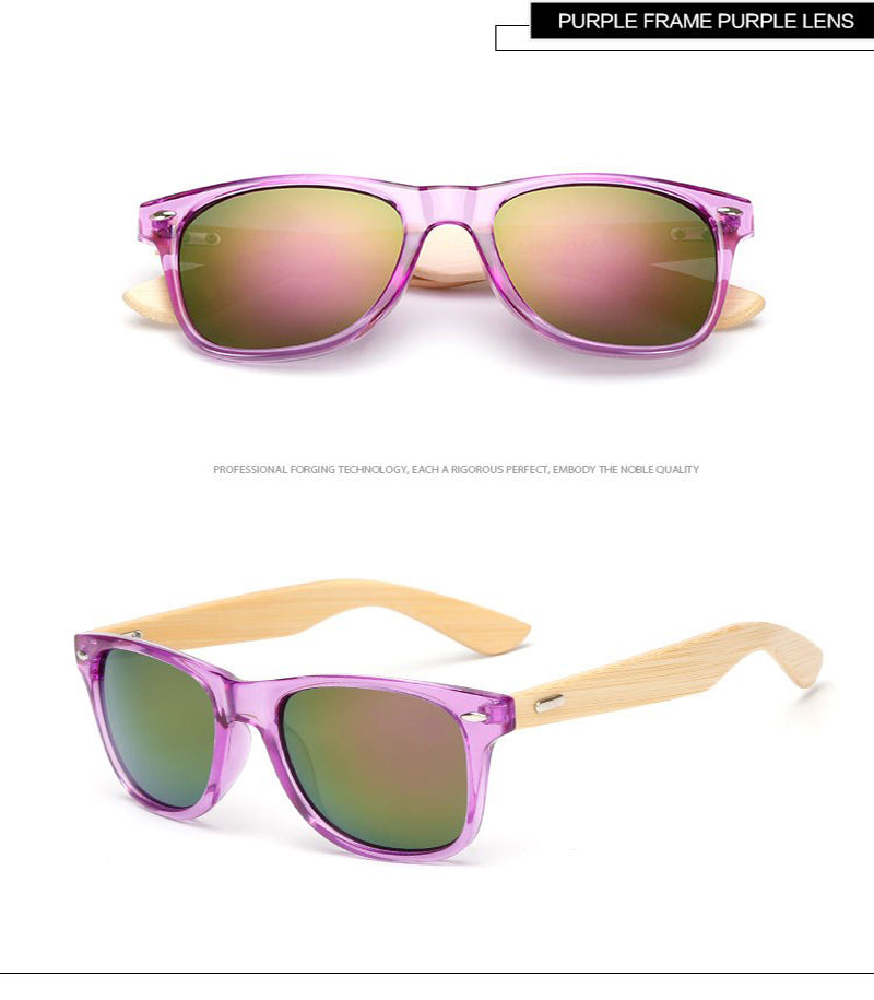 16 couleurs bambou lunettes de soleil hommes lunettes de soleil en bois femmes marque concepteur miroir Original bois lunettes de soleil rétro de sol masculino
