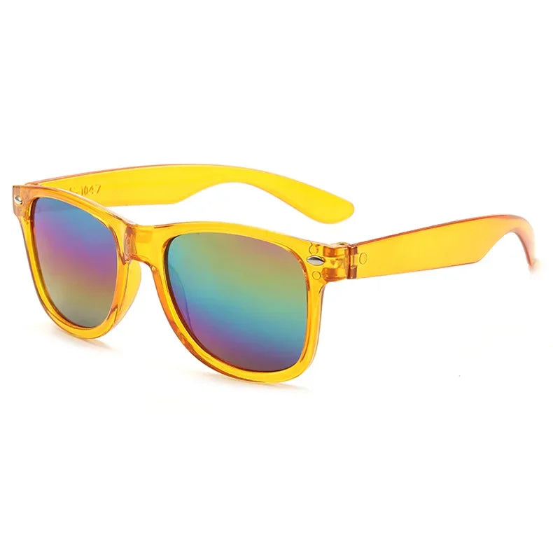 Lunettes de soleil à monture carrée pour garçons et filles, lunettes de soleil rétro pour enfants, protection UV extérieure, lunettes de soleil mignonnes