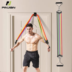 Ensemble de bandes de résistance de musculation, tendeur multifonction, ceinture d'entraînement musculaire, bandes élastiques, équipement de Fitness Portable