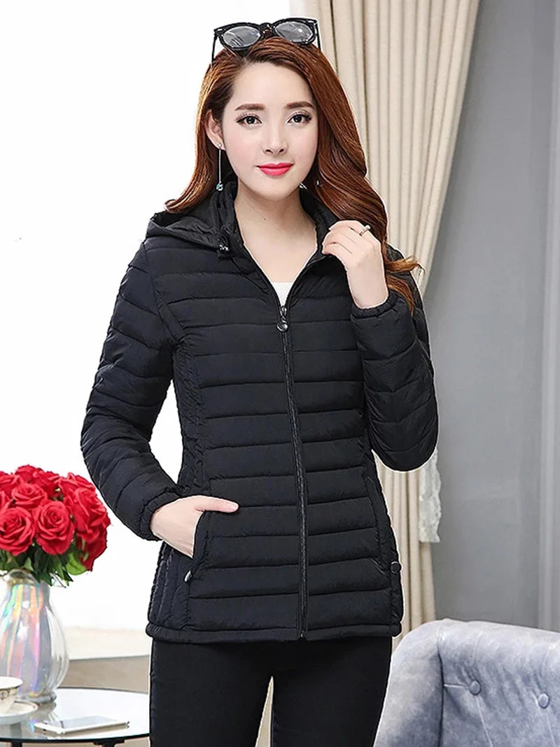2025 nouvelle veste d'hiver de haute qualité pardessus stand-callor manteau femmes mode vestes hiver chaud femme vêtements décontracté Parkas