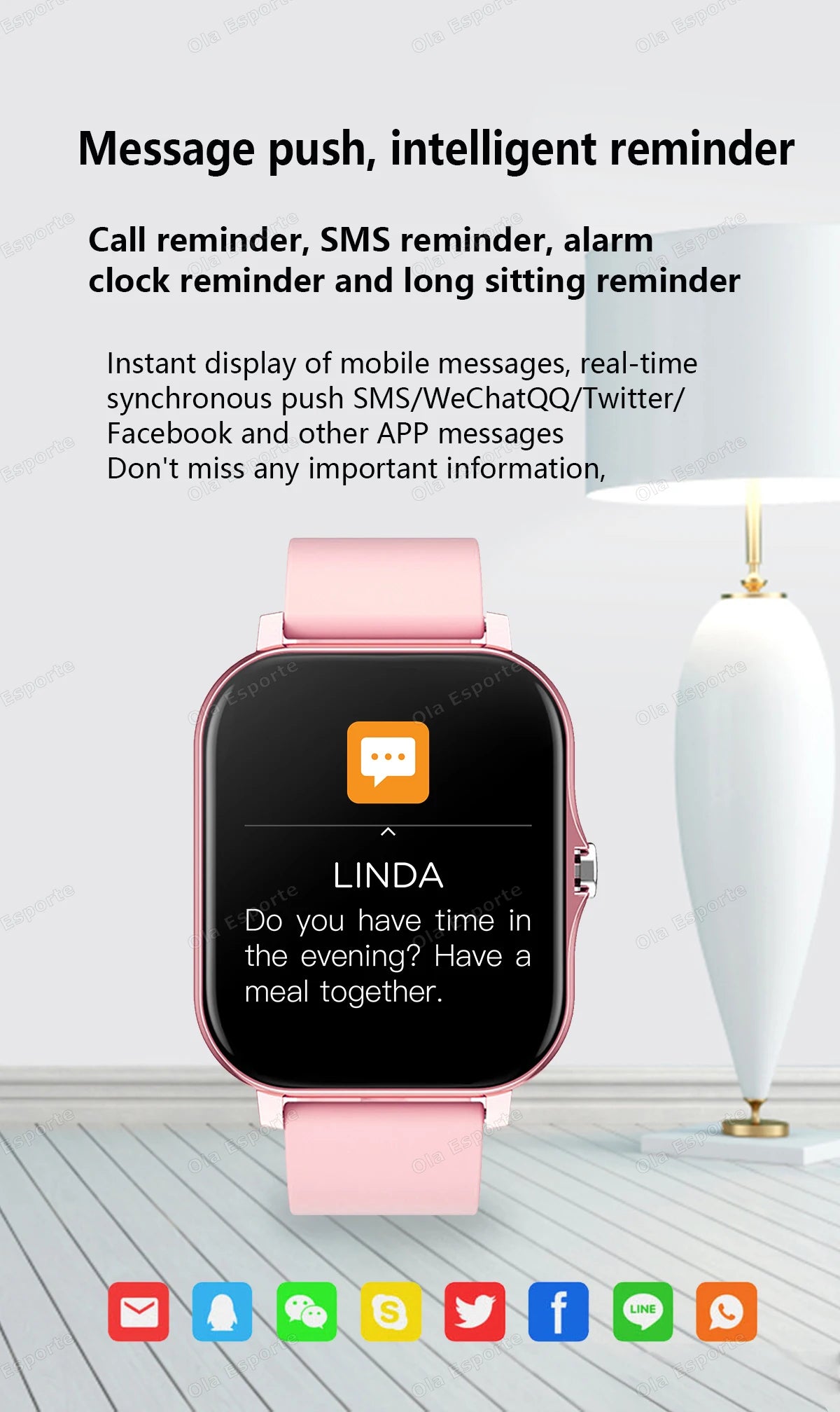 Nouvelle montre intelligente 2.01 pouces HD affichage réponse faire appel Message vue Modes sportifs smartwatch bricolage cadran prévisions météorologiques hommes femmes