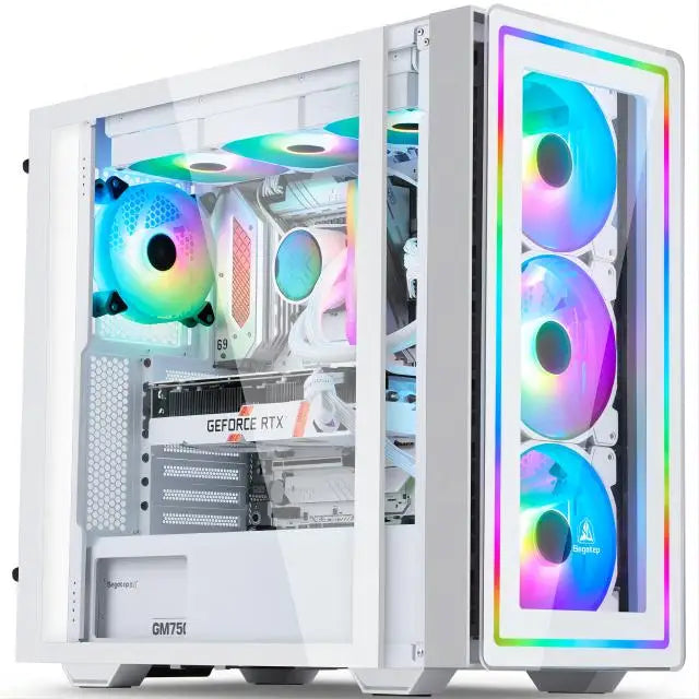 PC de jeu avec processeur A8-7680/512G SSD/16GB RAM 3200 mo DDR3/Windows 11 HD graphiques blanc pc gamer jeu mini pc