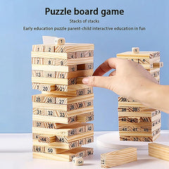Jeu de société coule parent-enfant, puzzle en bois massif, tour à empiler haute, nuits de dessin pour enfants