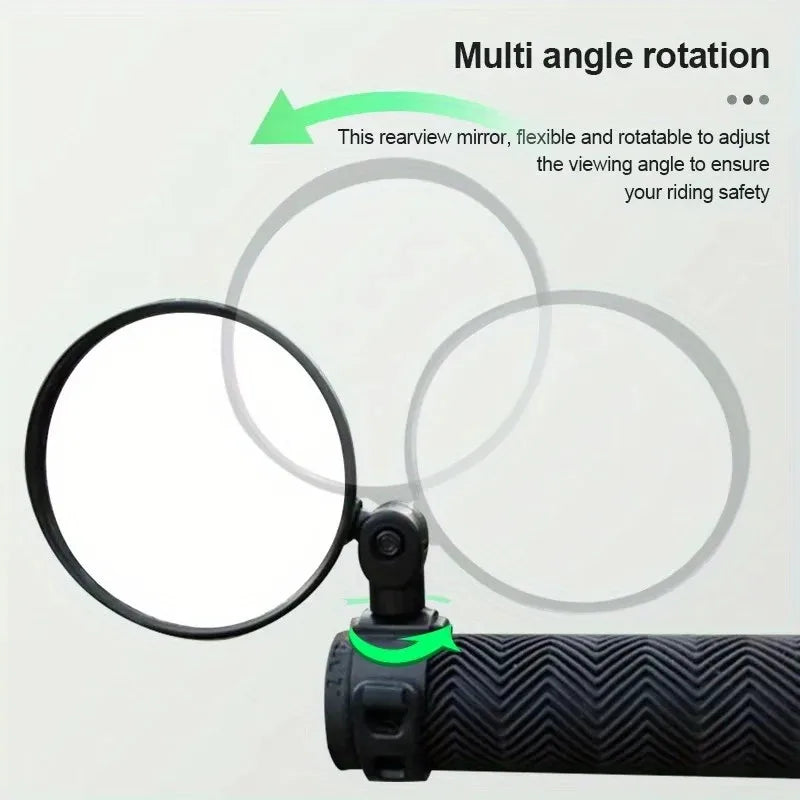 Side mirror for motorcycles, for safety view, turning left and right, Mini adjustable rearview mirror for cars