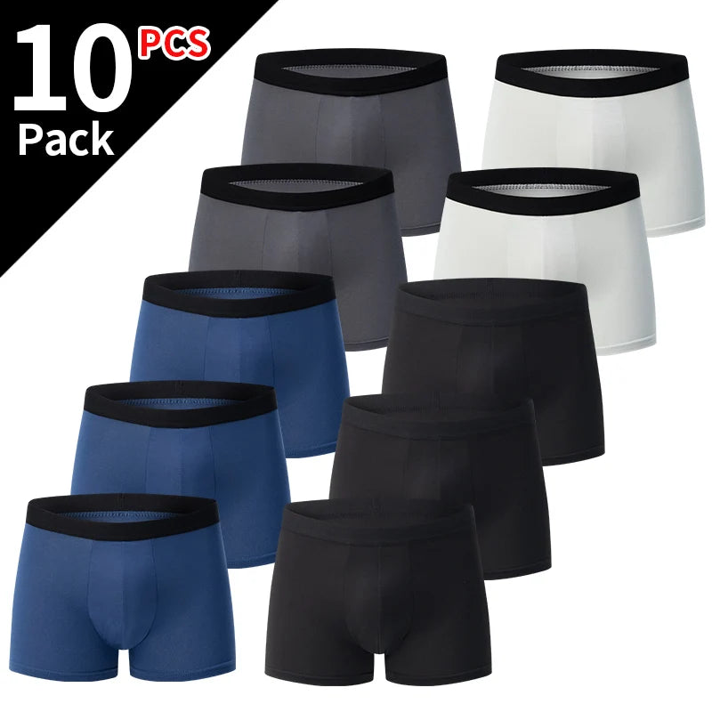 4/10 Pack adolescents à adultes Parent-enfant Boyshort Simple mode multi-tailles Shorts hommes sous-vêtements confortables taille élastique P