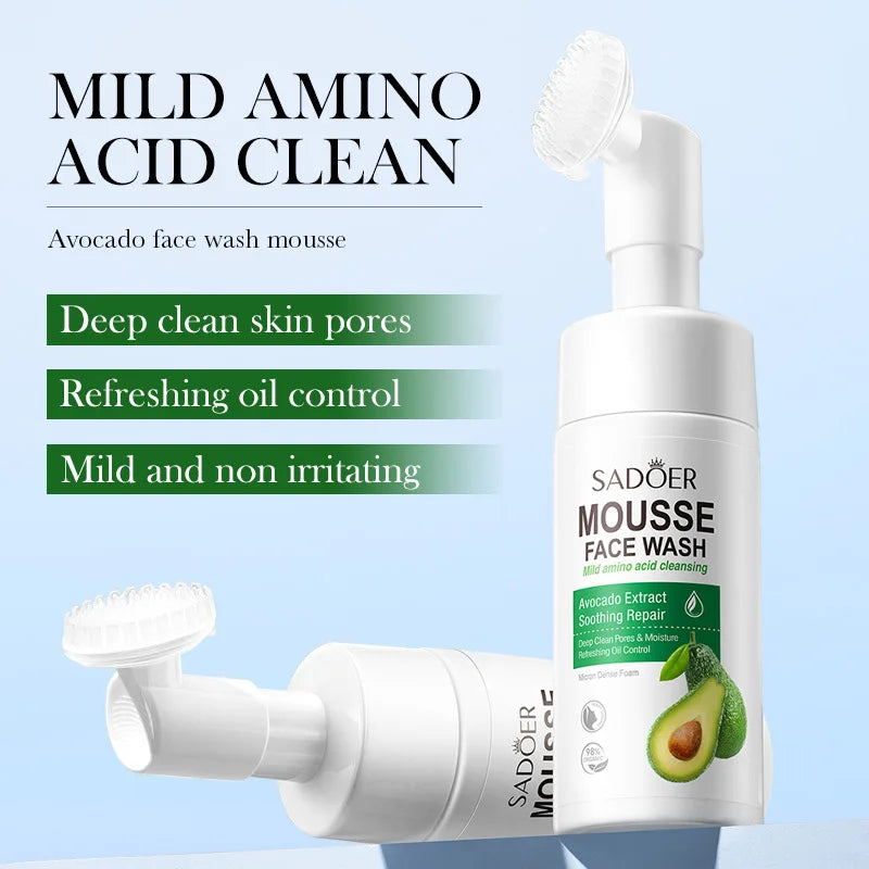 SAODER Fruits nettoyant pour le visage mousse de lavage du visage Massage nettoyage Mossee hydratant produits de soins de la peau du visage