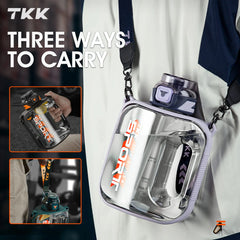 TKK 1/1.6/2L bouteille d'eau de sport TRITAN grande capacité tasse créative résistant à la chaleur en plein air adulte voyage bouilloire salle de sport Fitness cruches