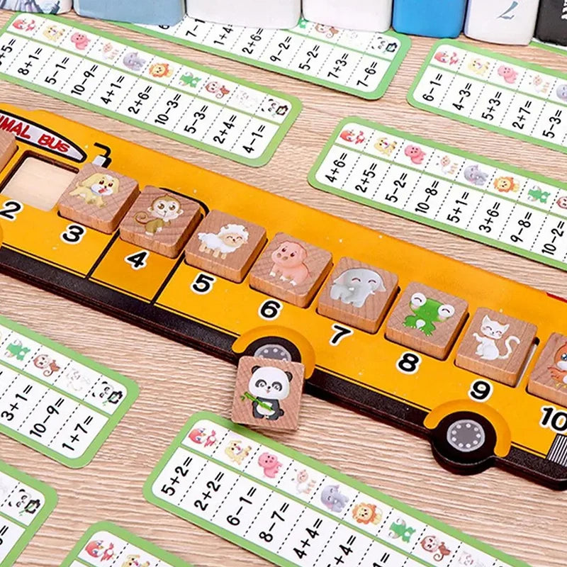 Jouet mathématique en bois pour enfants, outils pédagogiques d'addition et de soustraction, formation à la pensée logique Montessori, jouets mathématiques, éducation préscolaire