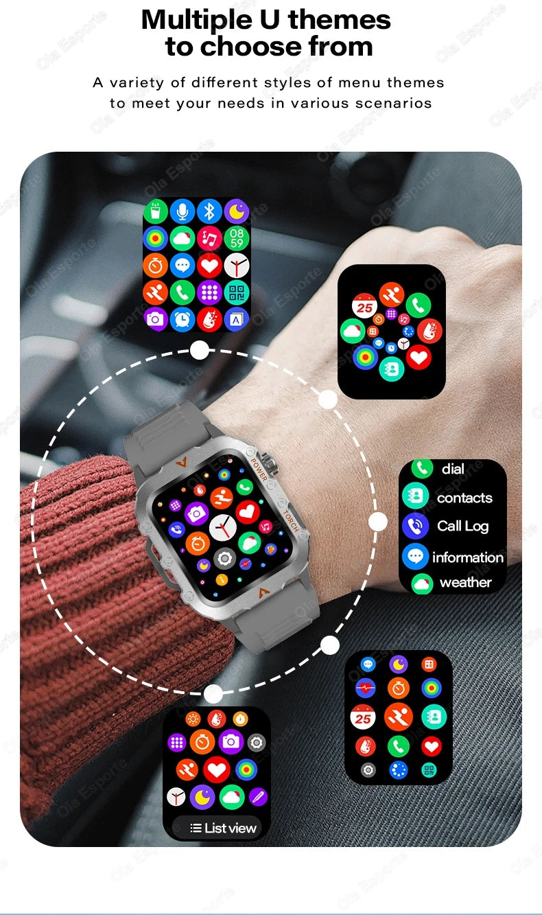 Montre intelligente de Sport en plein air avec éclairage Led hommes femmes montres Fitness Track ECG + PGG montre intelligente