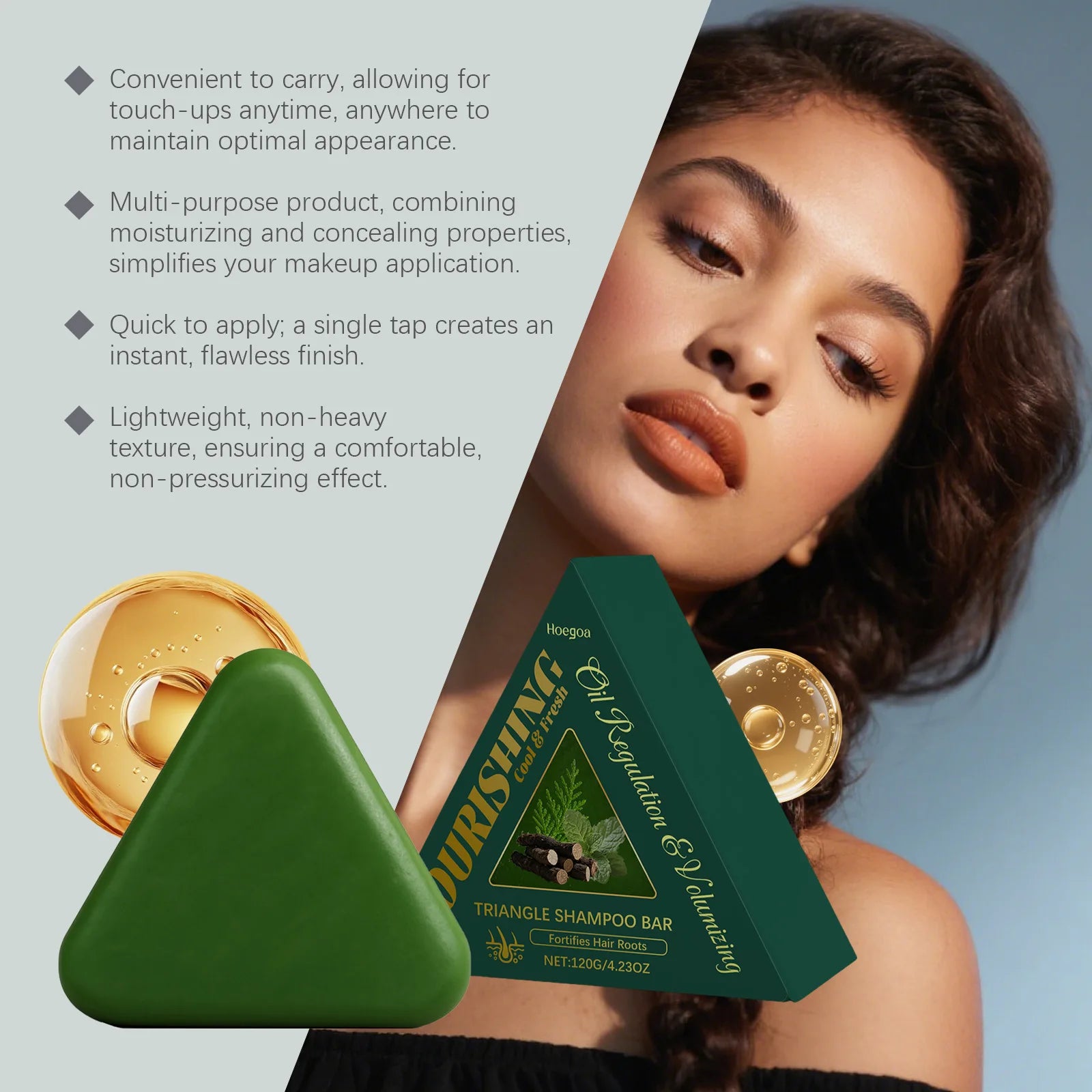 Shampoing Anti-chute de cheveux, barre de nettoyage du cuir chevelu, huile de contrôle épaisse, pellicole, réduit la cascade, savon de soin volumisant solide fait à la main
