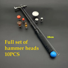 Car dent removal hammer, body repair, impact leveling hammer, replaceable traceless repair tool, carbon fiber and stainless steel