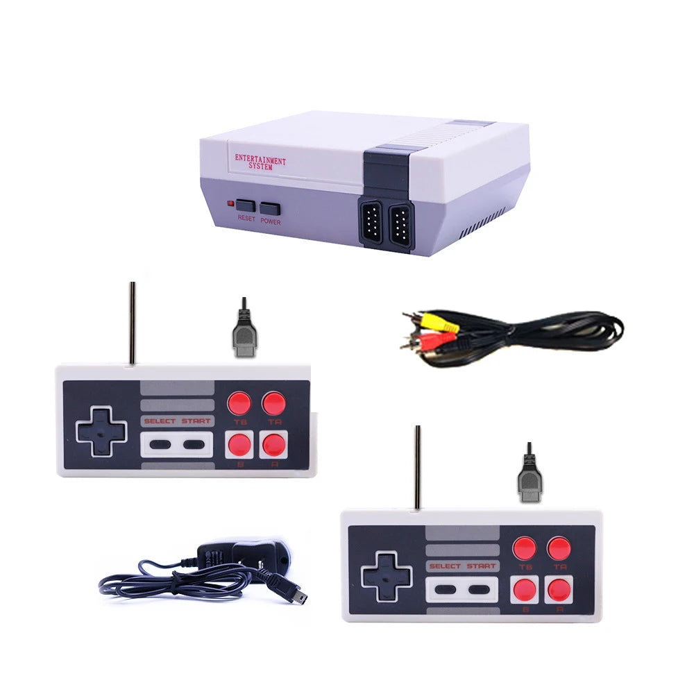 Retro game console, Mini classic video game system, 620 built-in AV games, 8-bit NES FC TV console, gift for adults and children