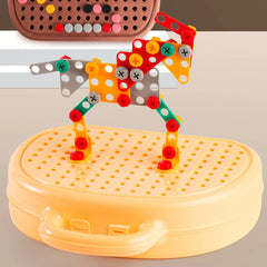 Perceuse électrique pour enfants, boîte à outils, jeux de perçage, Puzzle éducatif, jouet pour garçons, Puzzle à vis Montessori, jouets de jeu de simulation pour enfants