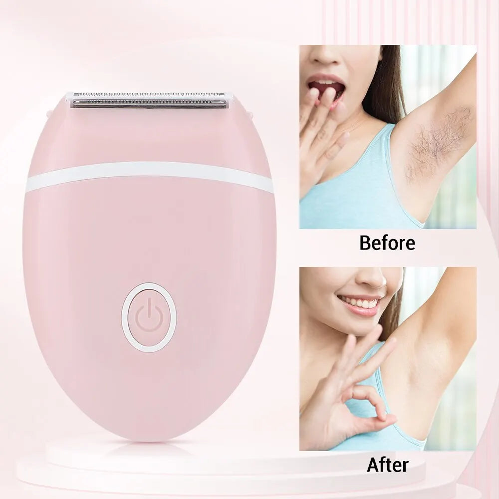 Women's 3-in-1 Electric Razor Mini Shaver Special Hair Removal Kit for Full Body, Underarm, and Intimate Areas