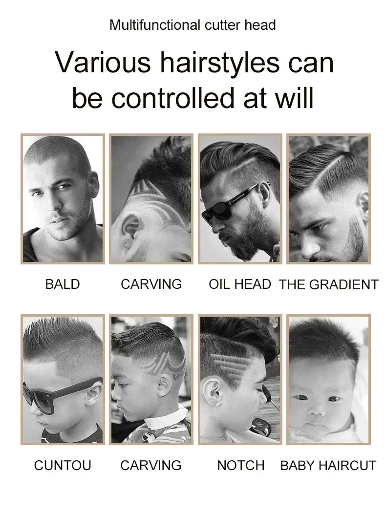 Tondeuse à cheveux électrique T9 pour hommes, tondeuse à barbe, tondeuse à cheveux Linge, machine de découpe de cheveux, barbier professionnel, rasoir