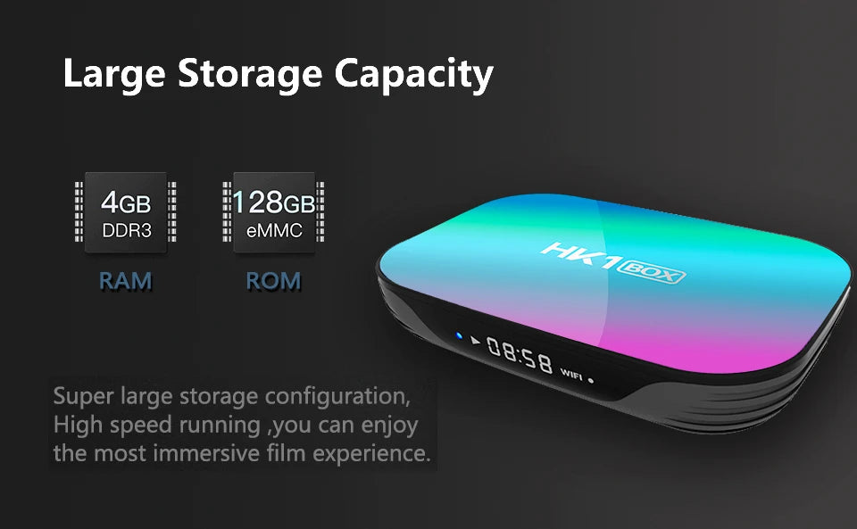 Boîtier TV intelligent Android 9.0 4K 100m 1080P HK1 boîtier amlogic S905X3 double WiFi 4GB RAM 32GB 64GB ROM HK1BOX décodeur