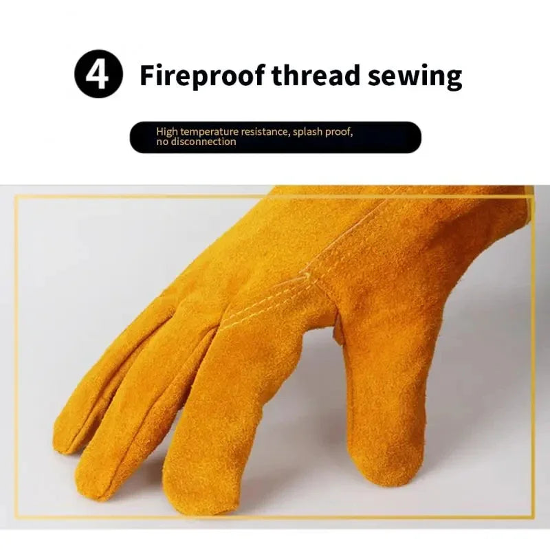 Gants de travail en cuir de vache souple pour hommes, pour conducteur, chasse, conduite, ferme, jardin, soudage, Protection de sécurité, gant de mécanicien