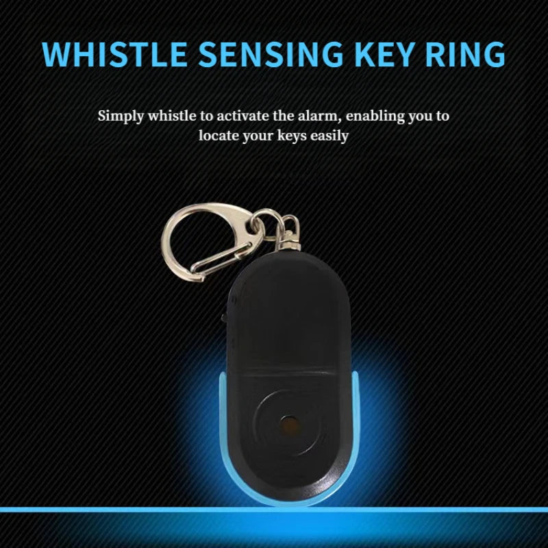 Smart Trouver Locator Anti-Lost Key Finder Porte-clés Sifflet Bip Sound Control LED Torche Portable Clé De Voiture Mini Finder