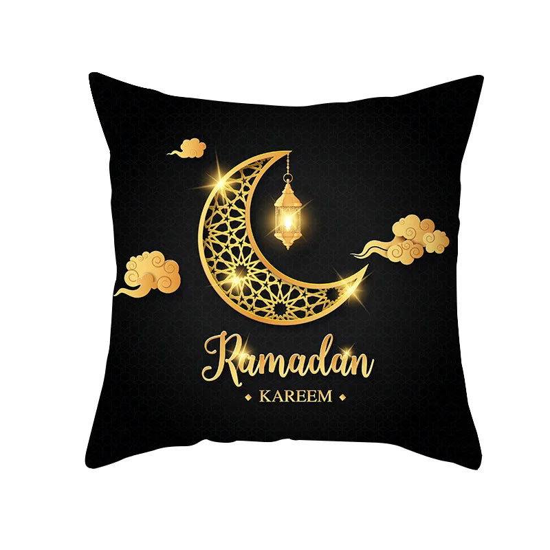 Taie d'oreiller décorative pour Ramadan Eid Mubarak, housse de coussin de canapé pour la maison, cadeaux de mosquée musulmane islamique, 2025