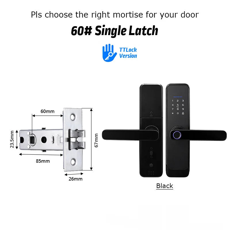 Serrure à empreintes digitales, étanche, Wifi, télécommande, Bluetooth, TTLock, carte d'application, Code numérique, serrure de porte intelligente électronique sans clé