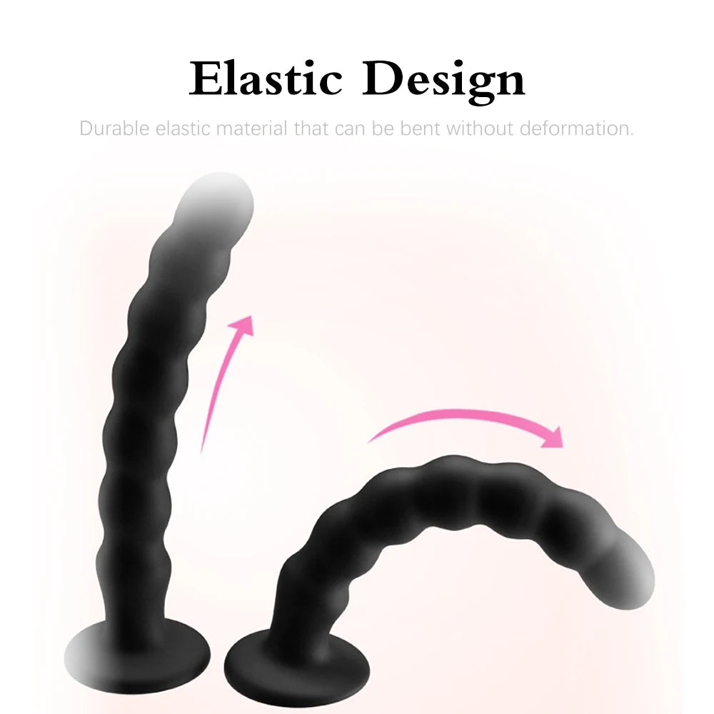 Sex toys for men and women, anal plug, prostate massager, sex products, vaginal stimulator with strong suction cup, silicone bead dildo