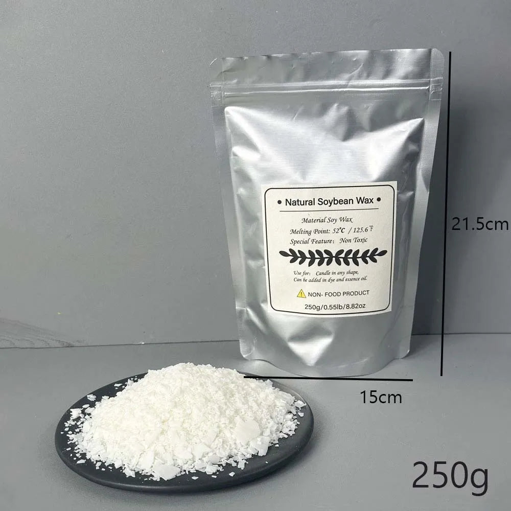 Natural soy wax flakes 500g/1kg, scented candle making supplies, raw material, smokeless candles, wicks, crafting