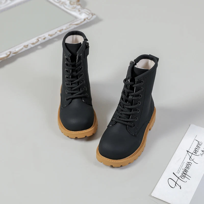 Bottes d'équitation pour enfants, chaussures de marque blanches, souples et décontractées à plateforme, nouvelle collection automne