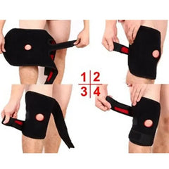 Knee brace with lateral stabilizers, adjustable and breathable, suitable for sports training and knee pain