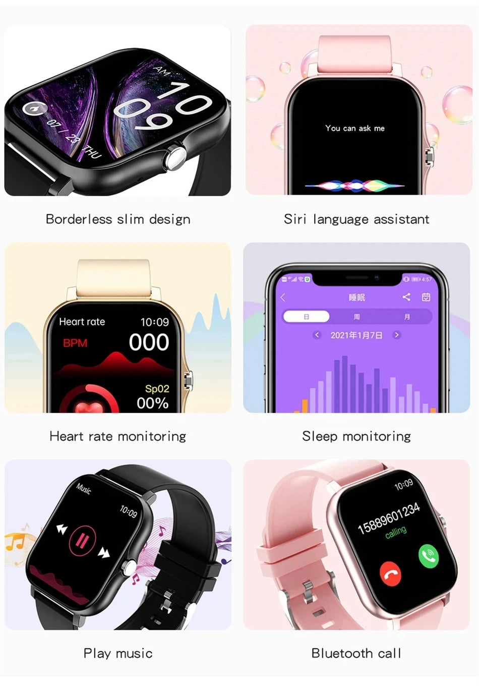 2025New mise à niveau montre intelligente pour hommes femmes 1.83 pouces écran tactile complet BT appel sport surveillance montre intelligente pour téléphone Android et IOS