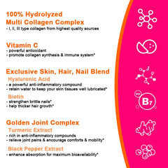 Capsules de collagène avec acide hyaluronique et complexe de vitamine C, supplément de blanchiment de la peau