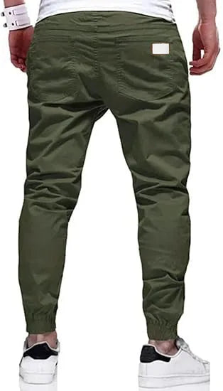 2025 New Men's Casual Sports Pants, Sweatpants, Male Cargo Tracksuit, Harem Pencil Pants, Multi-Pocket Tracksuit
