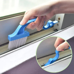 Brosse de nettoyage des espaces de fenêtre 2 en 1 et pelle plate, outil de nettoyage ménager pour cuisine, salle de bain, toilettes
