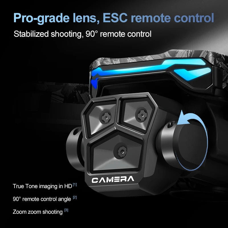 Nouveau Drone D13 4K professionnel trois caméras HD avec grand écran 5G WIFI FPV Dron flux optique sans brosse vol stationnaire pliable quadrirotor