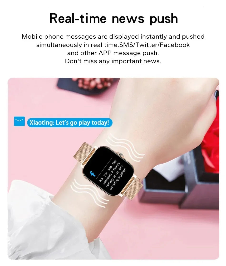 Montre intelligente pour téléphone android. Écran couleur 1,44 pouces, entièrement tactile, appel Bluetooth, montre intelligente, charge magnétique