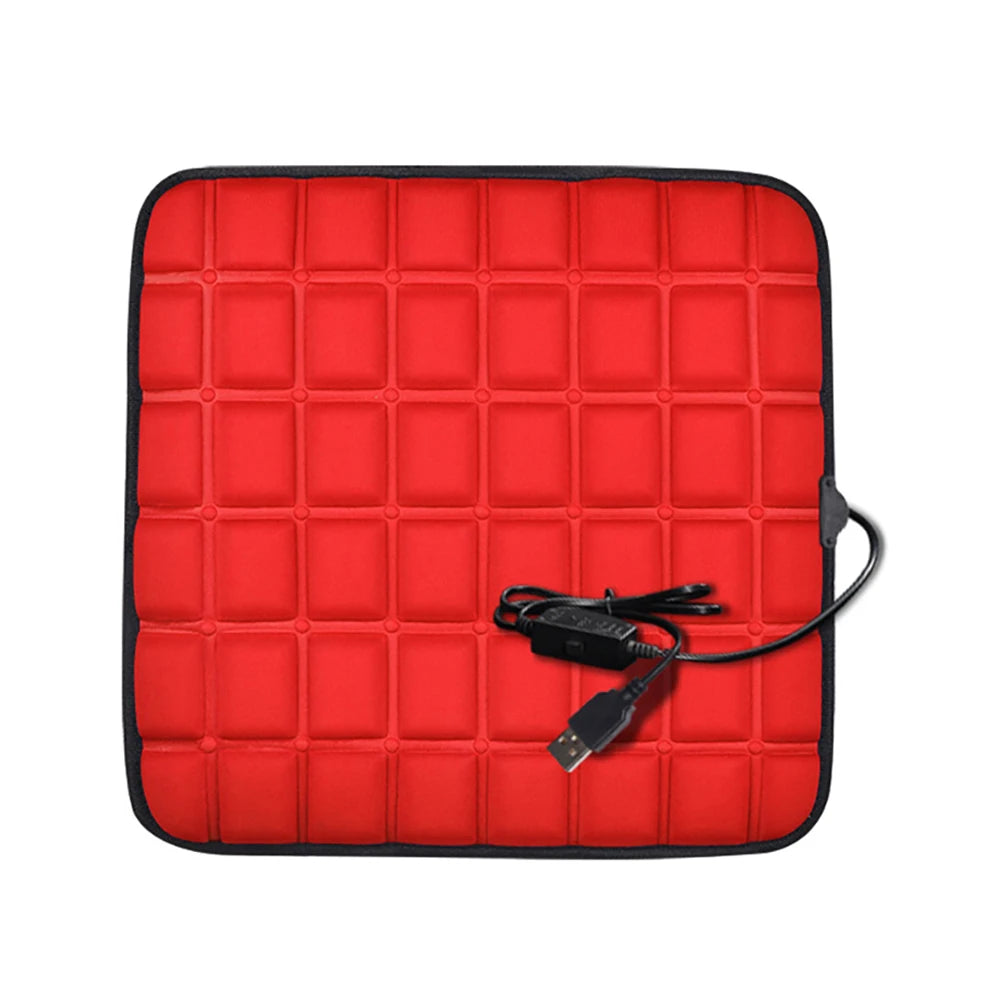 Heated car seat cover, 5V 12V, 3 temperature settings, 40W electric heating pads, car seat heating cushion, fast heating seat cushion