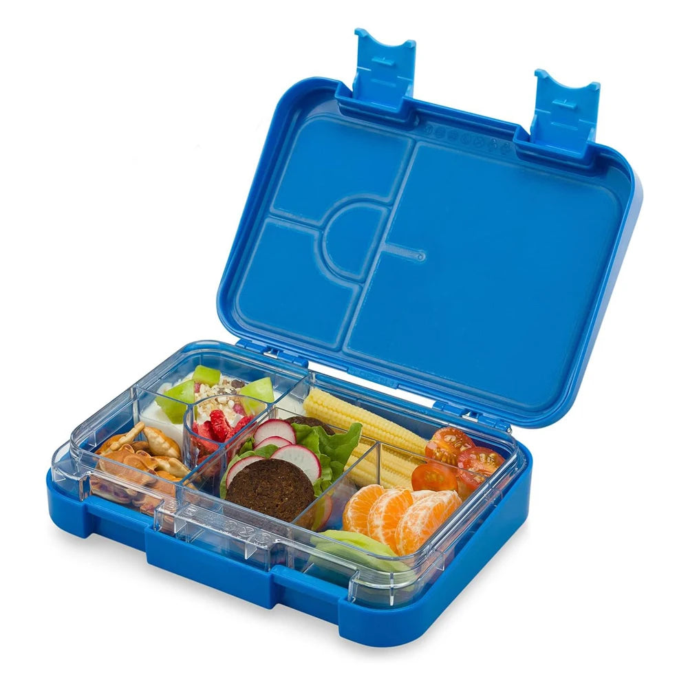Boîte à lunch Bento pour enfants avec 4/6 compartiments, récipient alimentaire sans BPA, passe au micro-ondes et au lave-vaisselle pour les repas, l'école