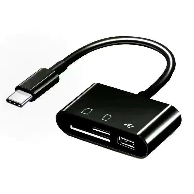 3-in-1 Card Reader Adapter, Type C to SD TF Memory Card Reader, USB Type C OTG Converter for Huawei Samsung Xiaomi Phone Tablet