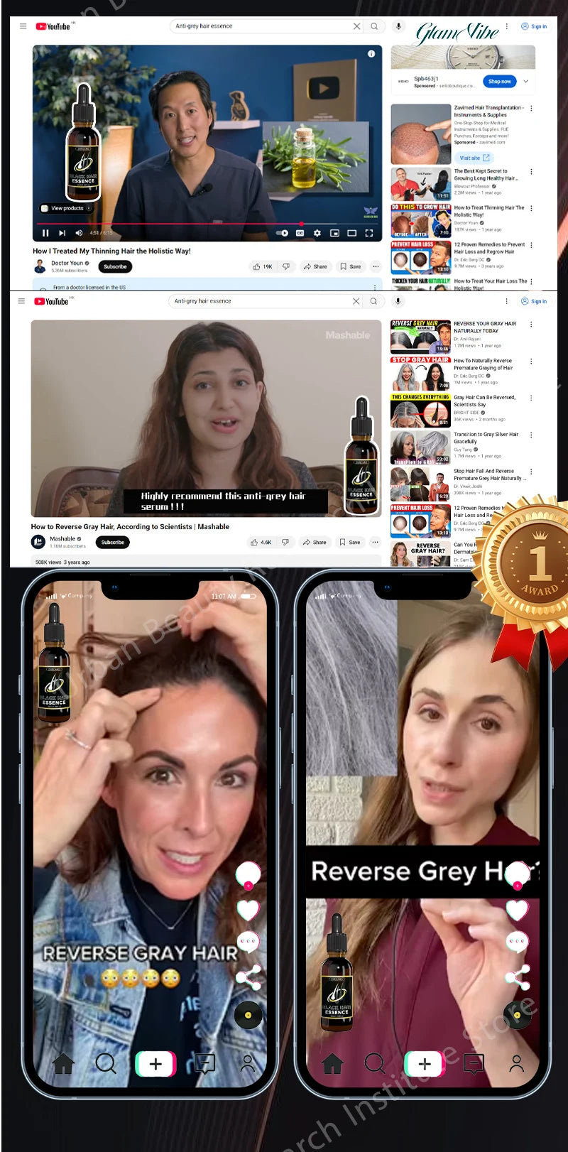 Réparer l'écologie originale des cheveux noirs