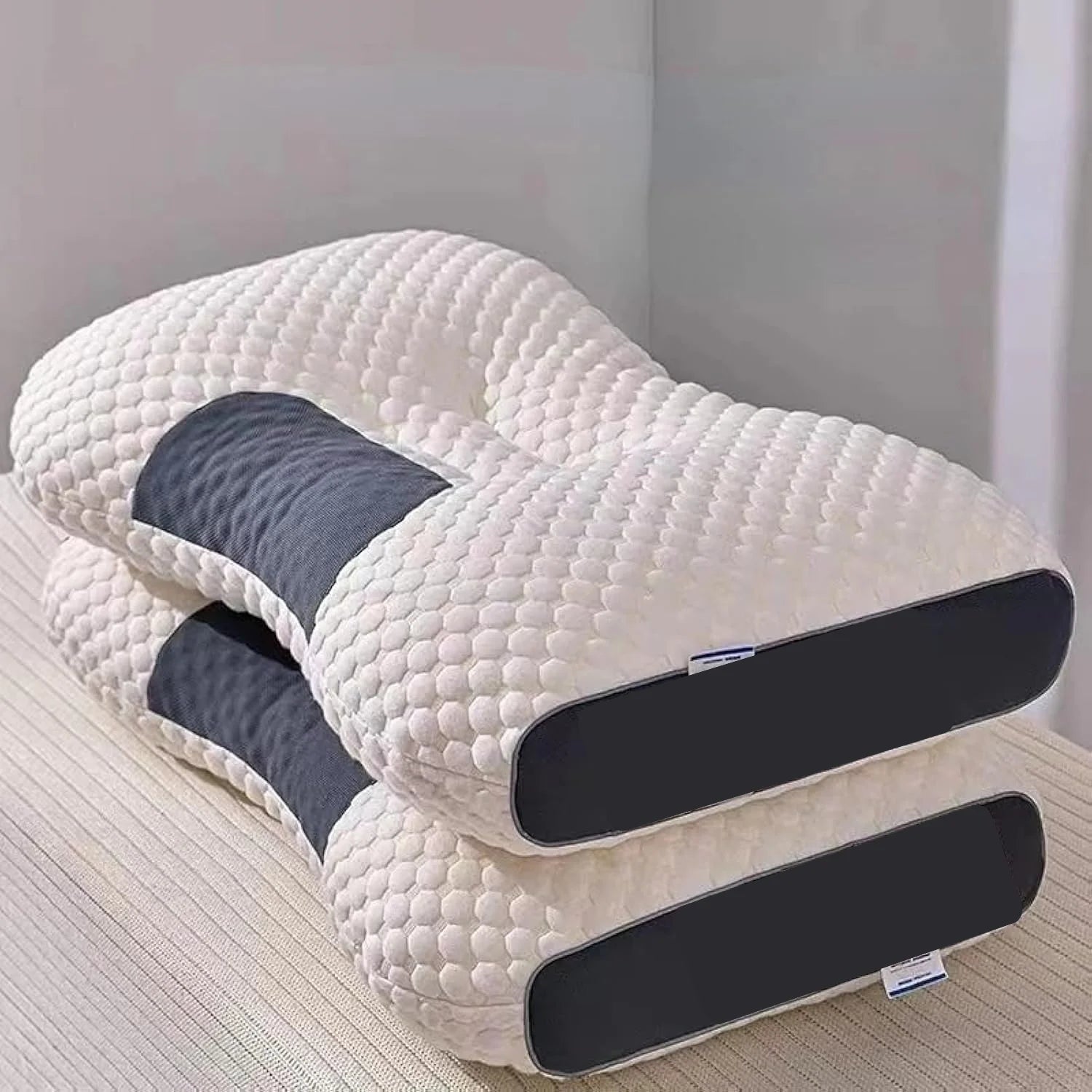 Oreiller de Massage SPA 3D, soutien cervical et oreiller d'allaitement bien pour dormir, aide au sommeil et protéger le cou, oreiller en coton tricoté