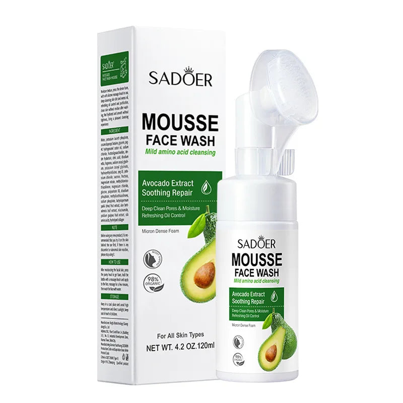 SAODER Fruits nettoyant pour le visage mousse de lavage du visage Massage nettoyage Mossee hydratant produits de soins de la peau du visage