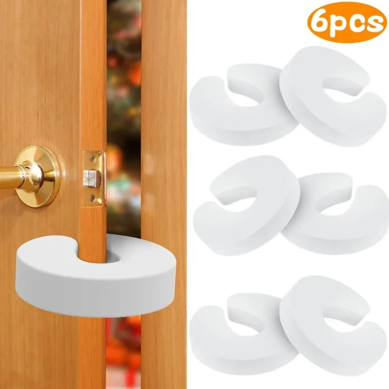 Baby Safety Door Stopper, 6 Pieces, Newborn Furniture Protector, Anti-Pinch, Child Lock, Finger Protection, Door Stopper