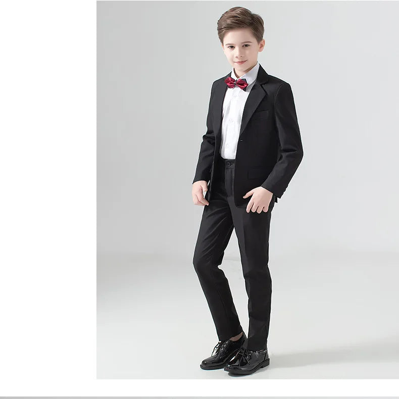 Children's Wedding Show Suit, Formal Suit, Blazer, Jacket, Pants, Bow Tie, 3 Pieces